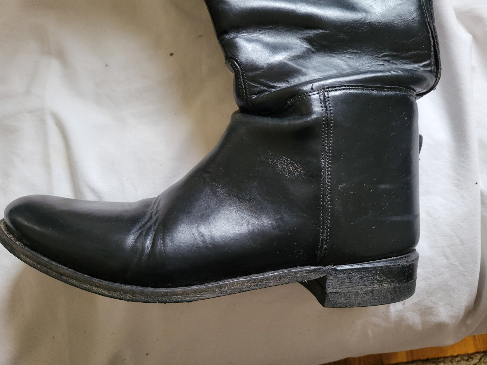 EFFINGHAM Bond Co. Size 8.5 100L Black Leather Equestrian Riding Boots USA MADE
