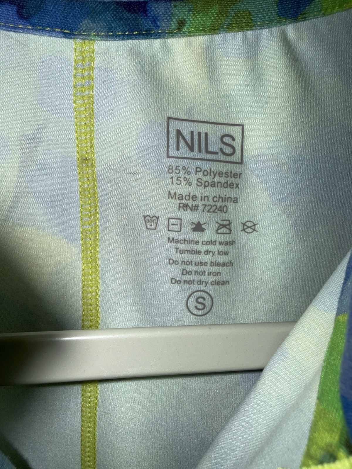 Nils Top Base Layer 1/4 Zip Floral Art to Wear Mock Neck Long Sleeve Small Ski