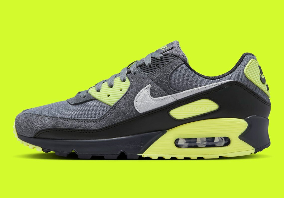 Nike Air Max 90 Smoke Grey Black Photon Dust Volt Neon DM0029-012 Men’s
