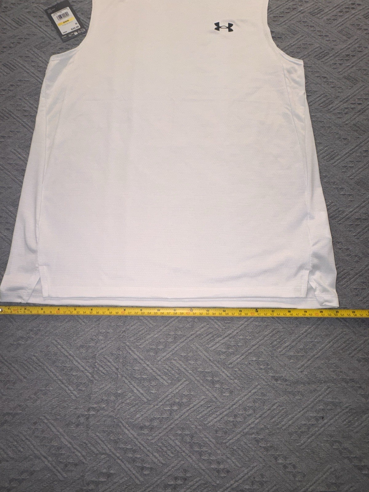 Under Armour UA Tech Vent Tank 2.0 Men’s M White Loose Lightweight Polyester