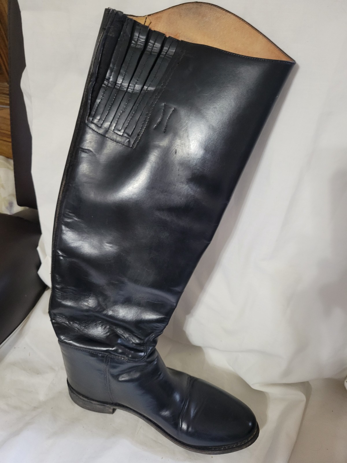 EFFINGHAM Bond Co. Size 8.5 100L Black Leather Equestrian Riding Boots USA MADE