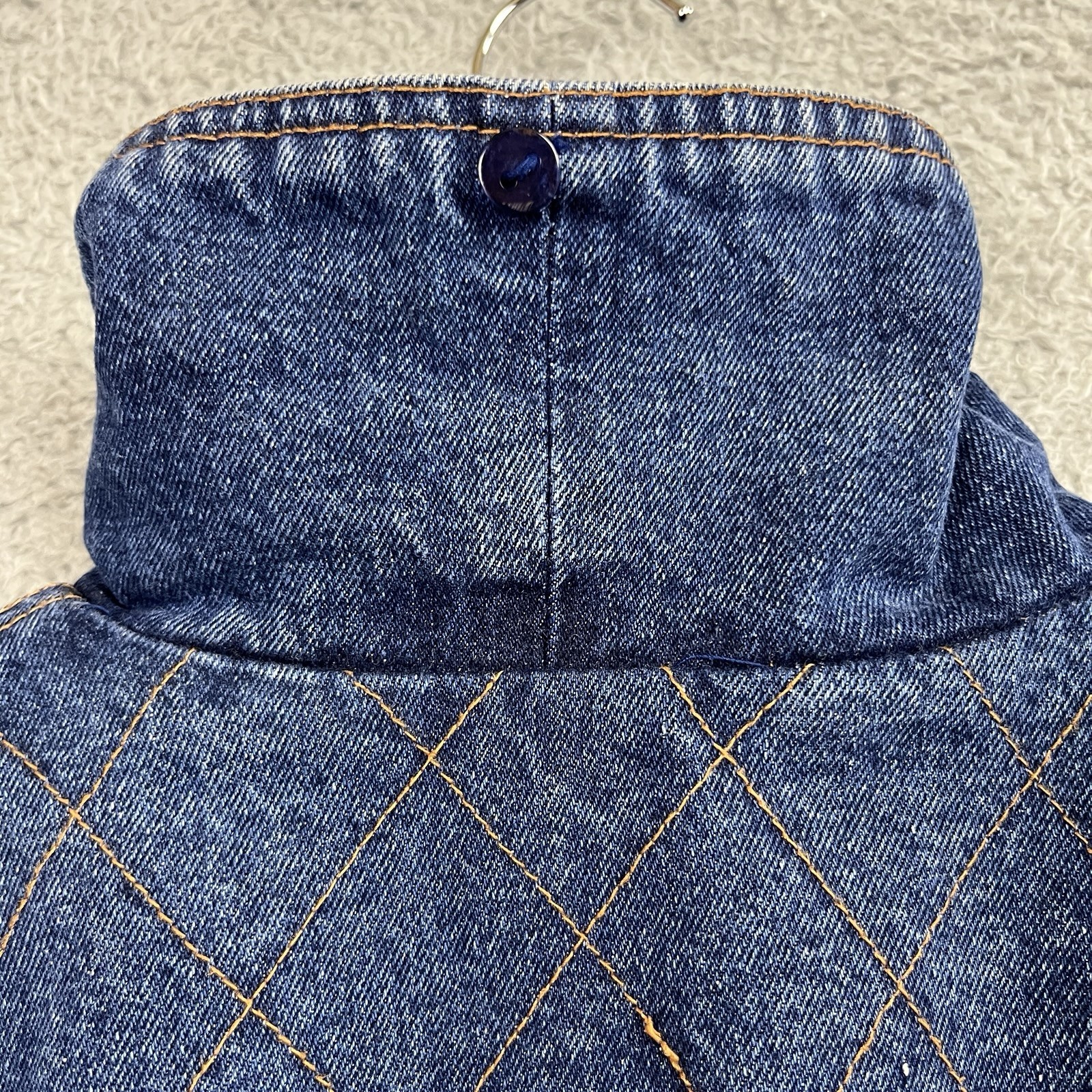 Vintage Retro Denim Jacket Womens Medium Oversized Western Ranchwear Chore 90s