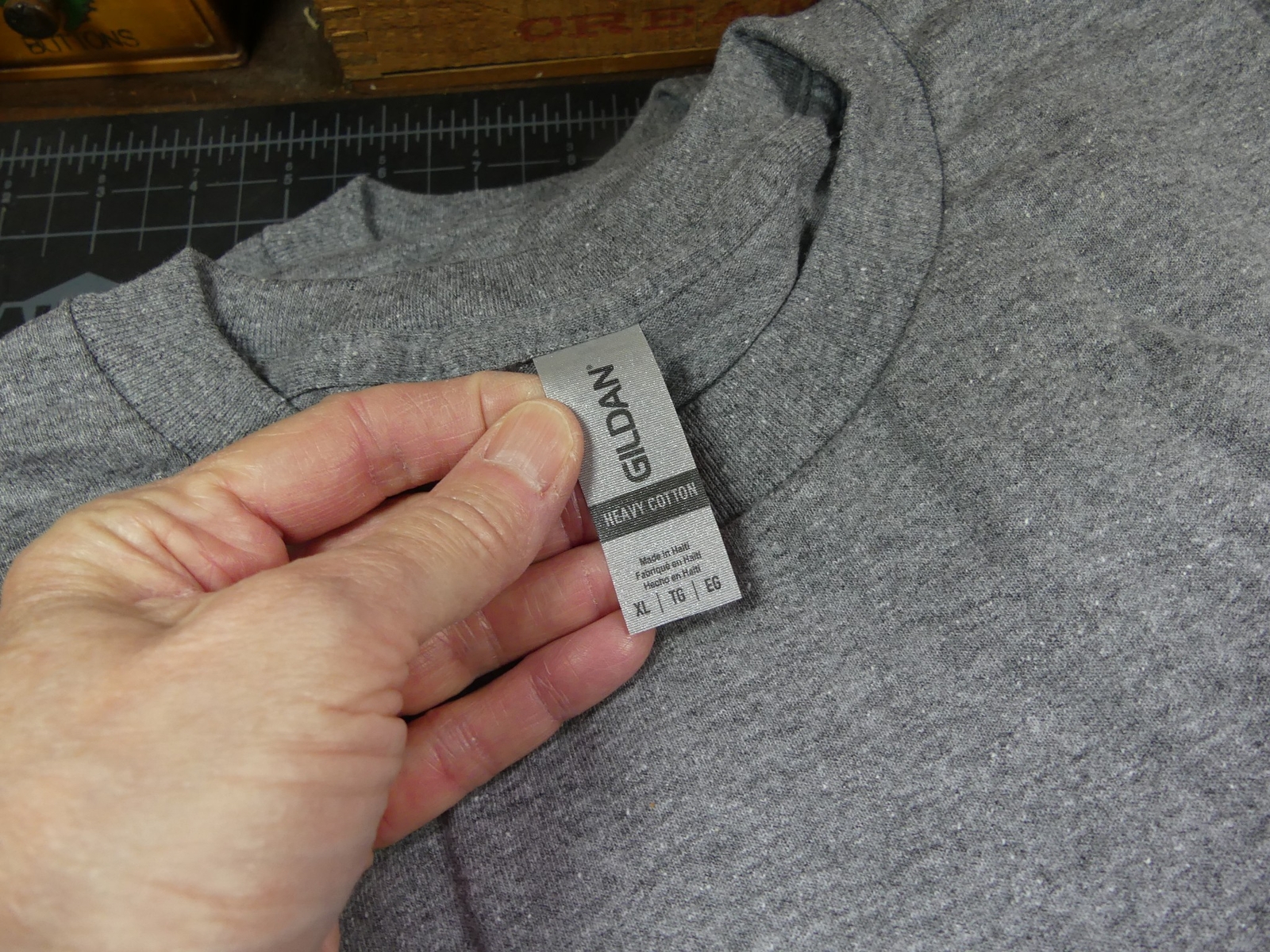 Gildan G500 Unisex Adult Heavy Cotton T-shirt Heather Gray Blank Lot of 4 XL
