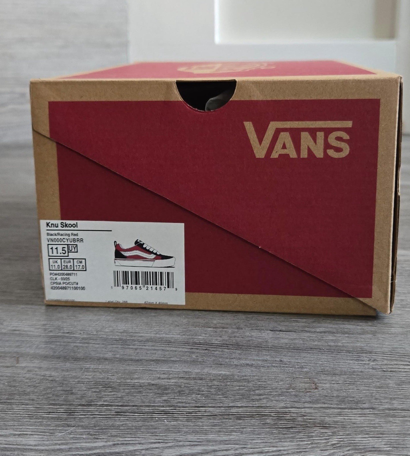 VANS Old Skool Kids’ Shoes Size 11.5C Red, Blk, White