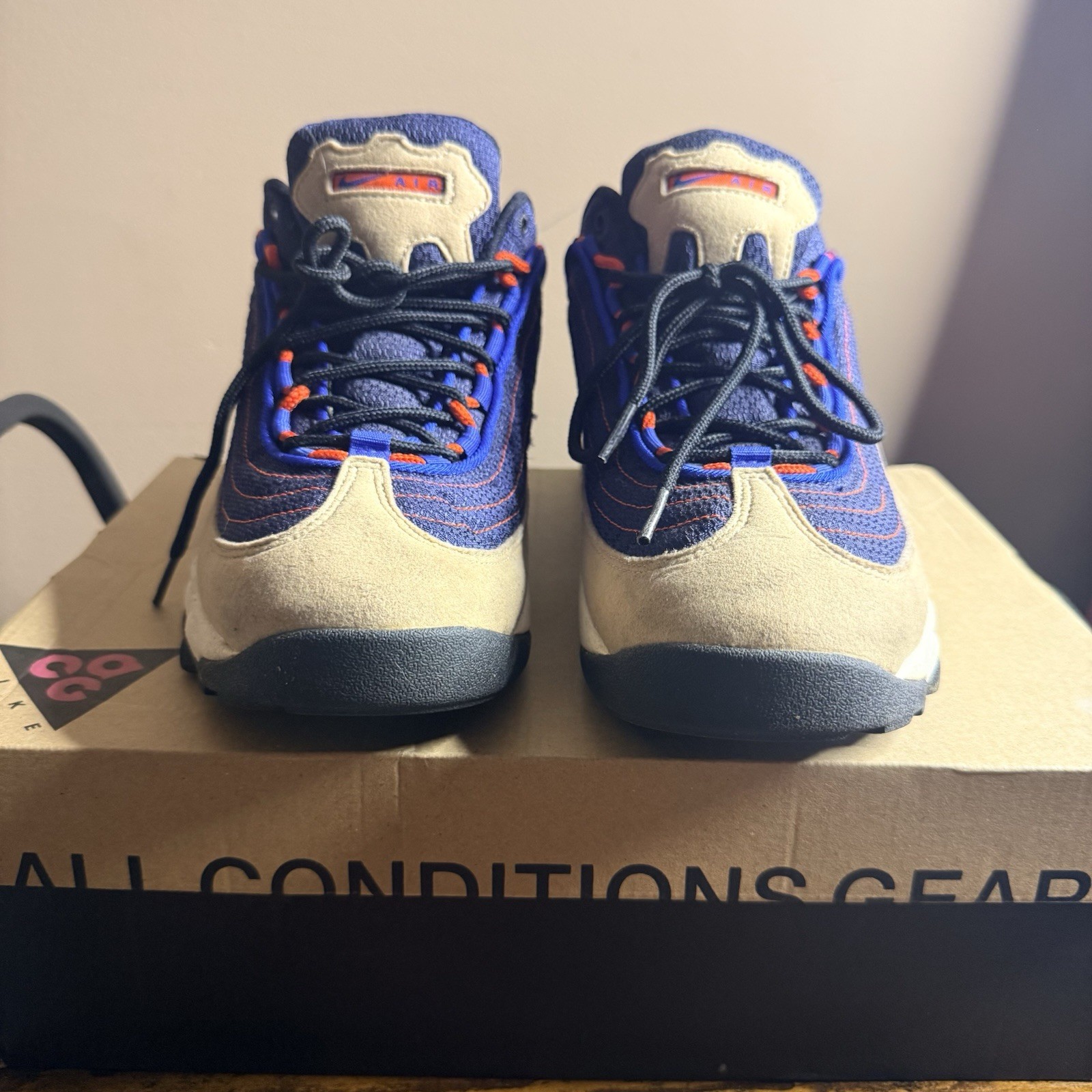 Nike Air Skarn ACG Sand Racer Blue Trail Running Shoes Mens Sz 7.5
