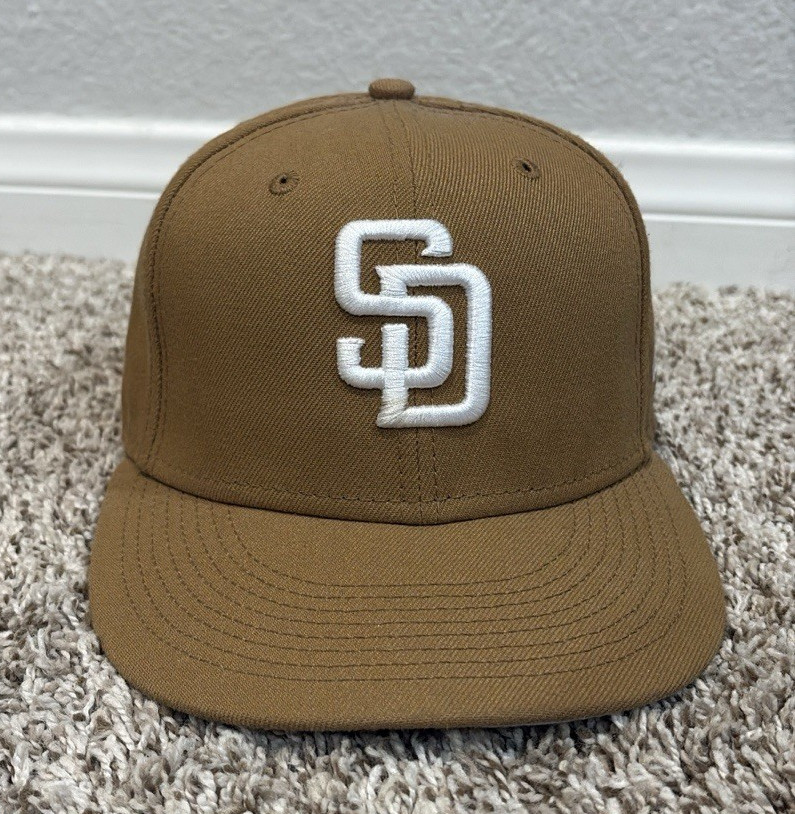 San Diego Padres Brown Fitted Hat Size 6 7/8