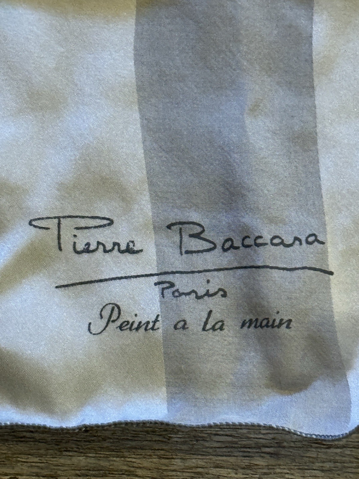 🔥 Vintage ~ PIERRE BACCARA ~ Silk Scarf ~ Size 16-1/4” X 59-1/4” Made In France