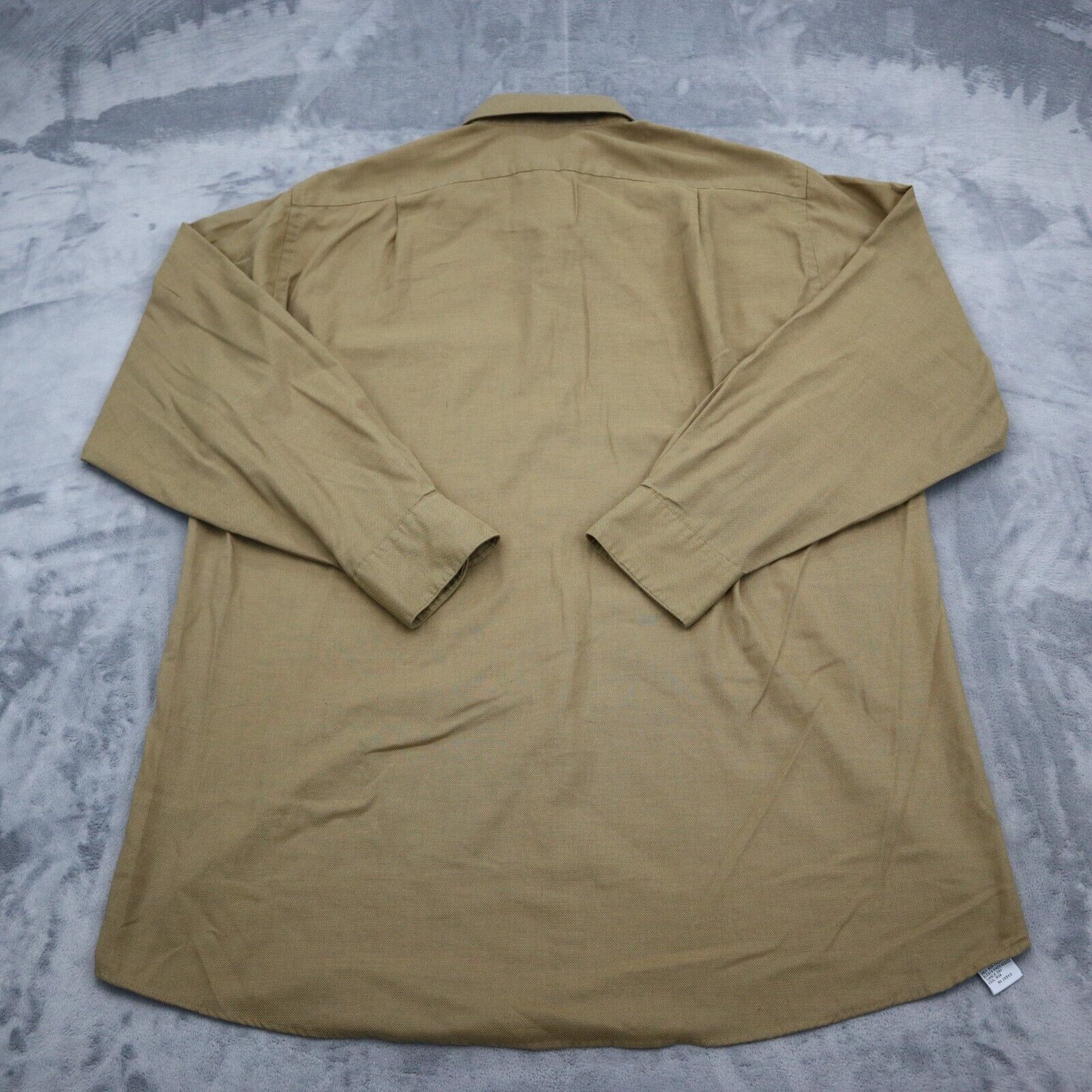John Henry Shirt Mens 32 Brown Long Sleeve Point Collar Barrel Cuff Dress Shirt