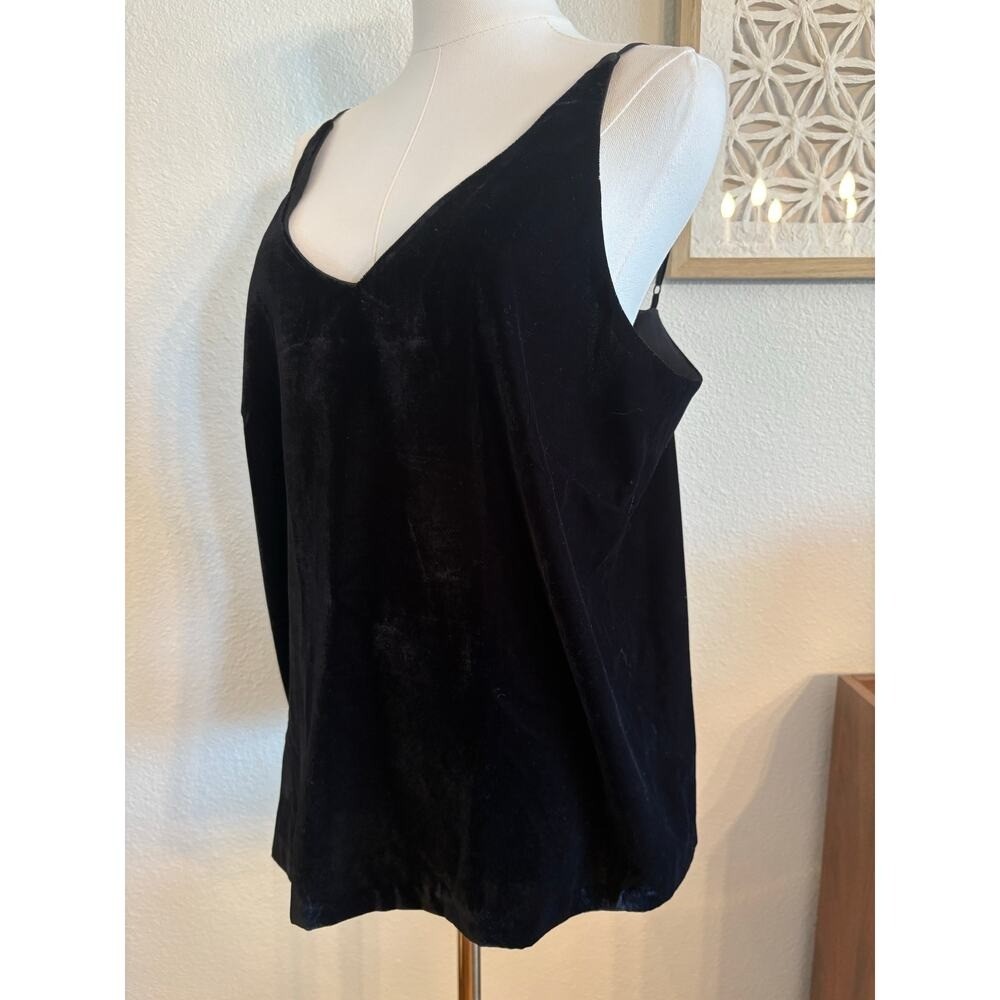 DAHLIA Black Velvet Cami Tank Top Whimsigoth Western Nightclub | LARGE