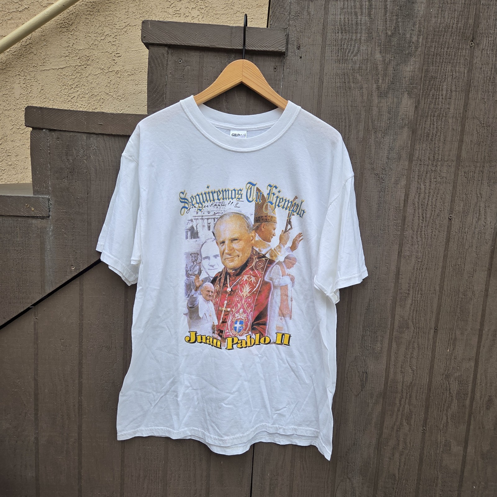 VINTAGE Catholic Pope Juan Pablo II (2) T Shirt XL – Yeezy Kanye INSPO OG
