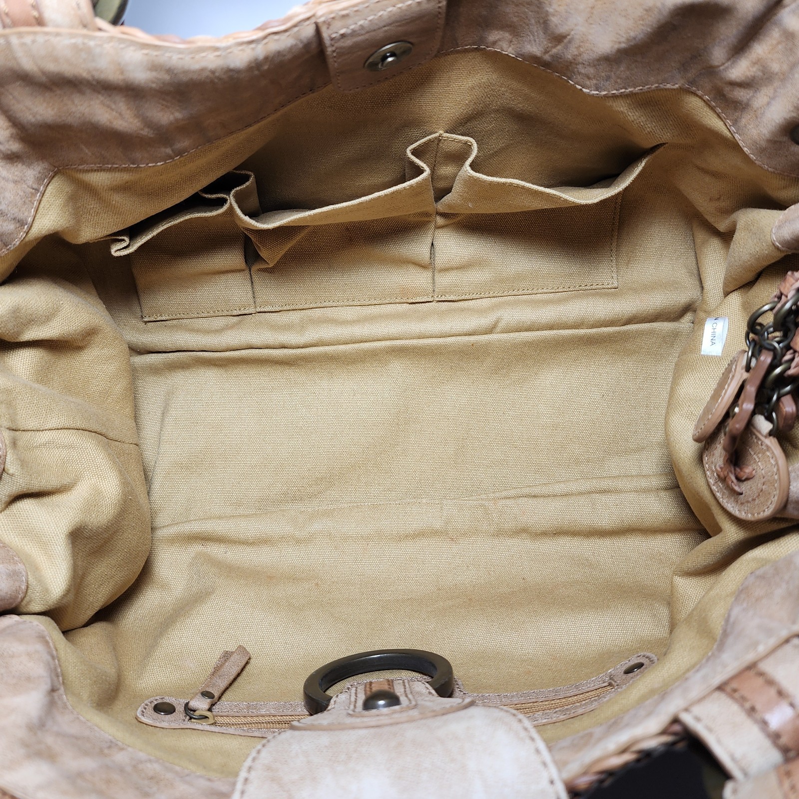 ISABELLA FIORE KISSES AND HUGS EMBROIDERED X’S AND O’S LARGE LEATHER HANDBAG$739