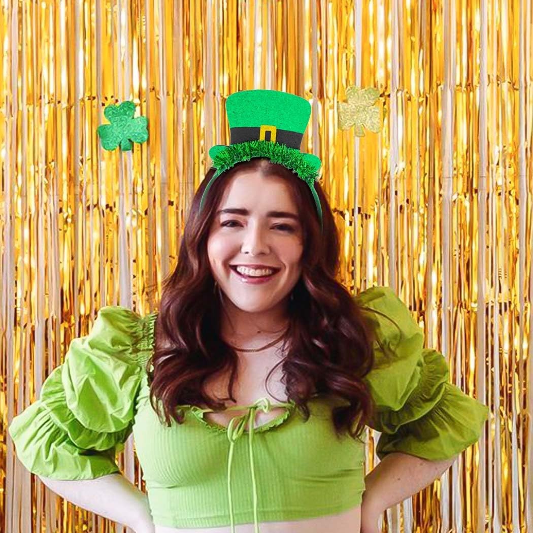 Uranian St. Patrick’s Day Headbands Green Hat 4.3*5.1 IN/11*13 cm,