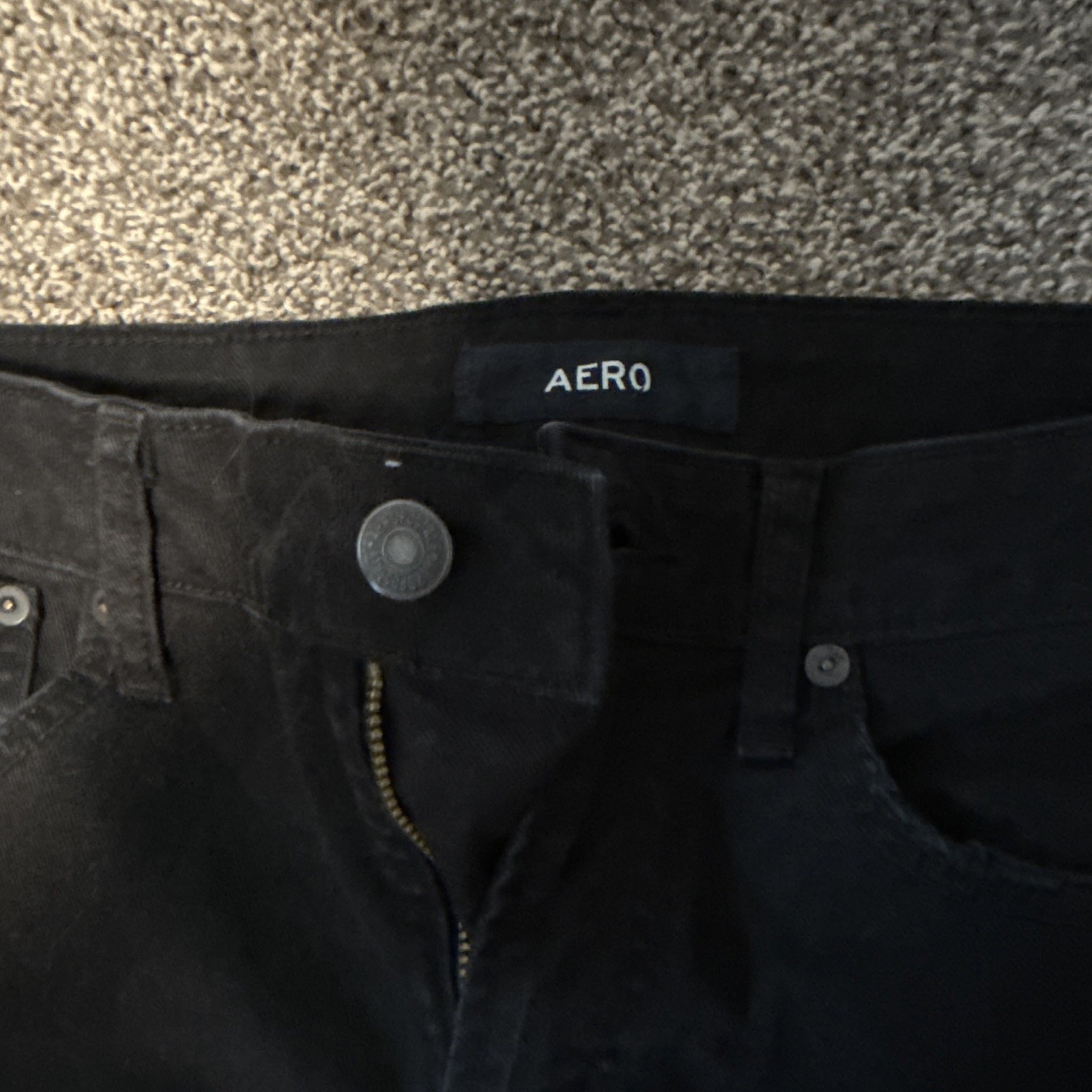 AERO Women’s Black Dark Wash Skinny Denim Jeans Slim Fit Mid Rise 5-Pocket