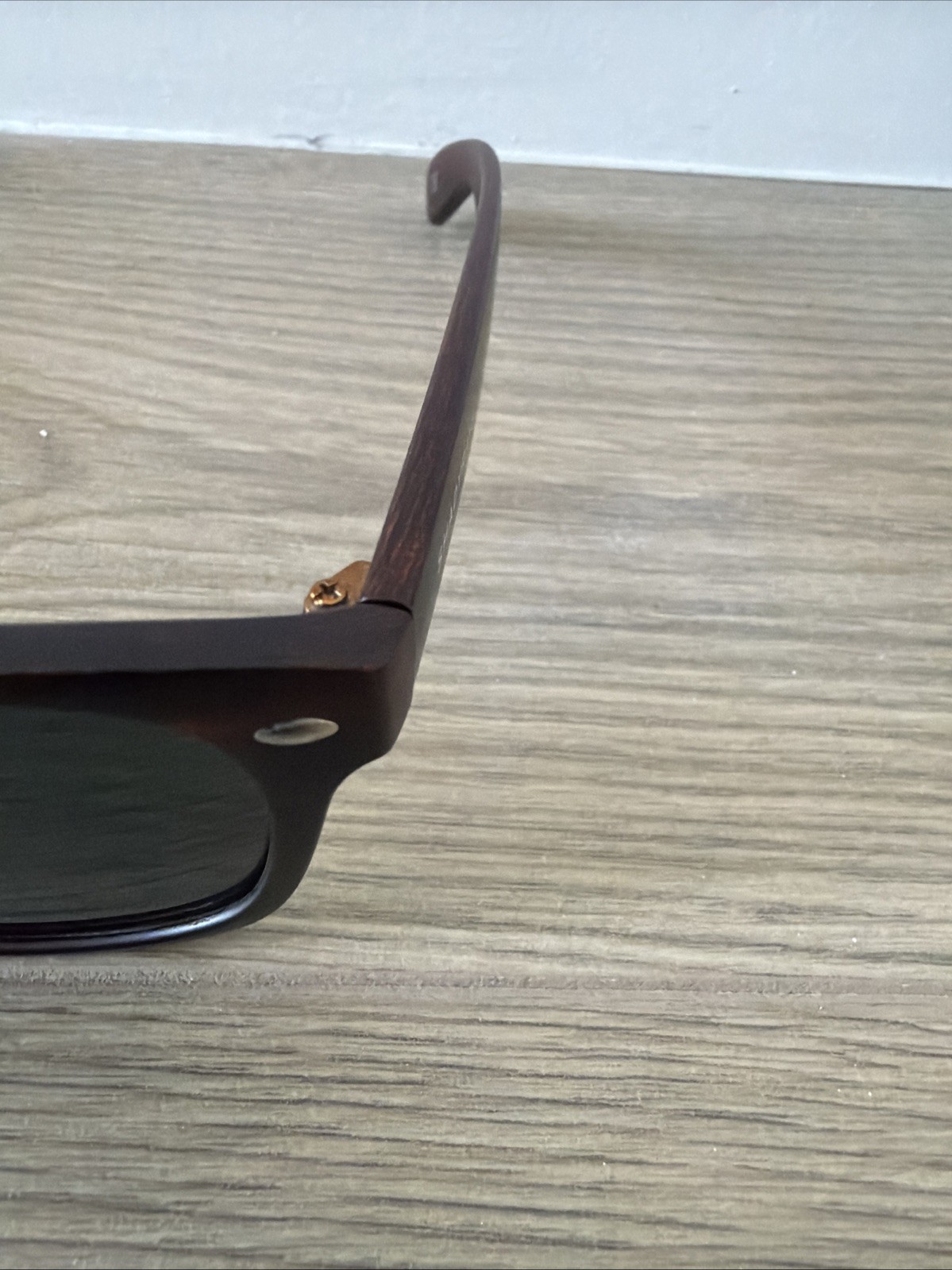 Shady Rays Classic Polarized Sunglasses CL-10 Wood Grain Timber Black Lenses