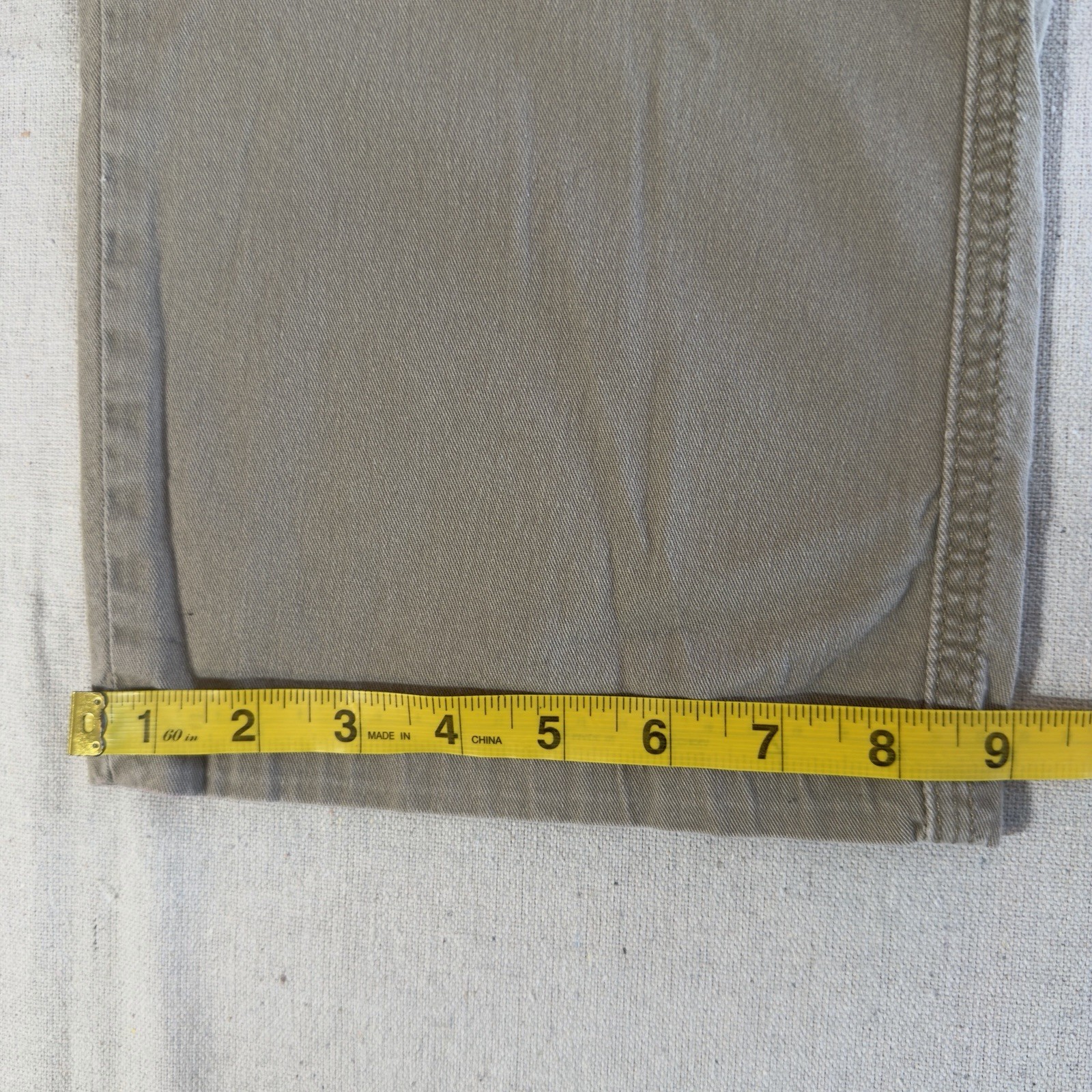 Wrangler Men’s Khaki Cotton Twill Cargo Pants Relaxed Fit Straight Waist 40