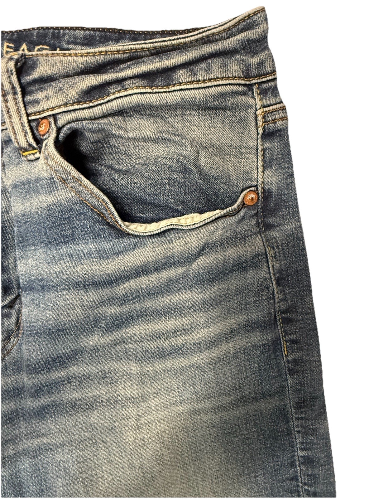 American Eagle AirFlex+ Mens Jeans 32×32 Straight Leg Stretch Denim Medium Wash