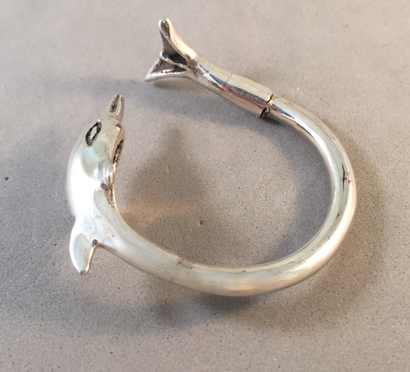 .925 Sterling Silver Dolphin Keychain 14.6 grams NEW MC01