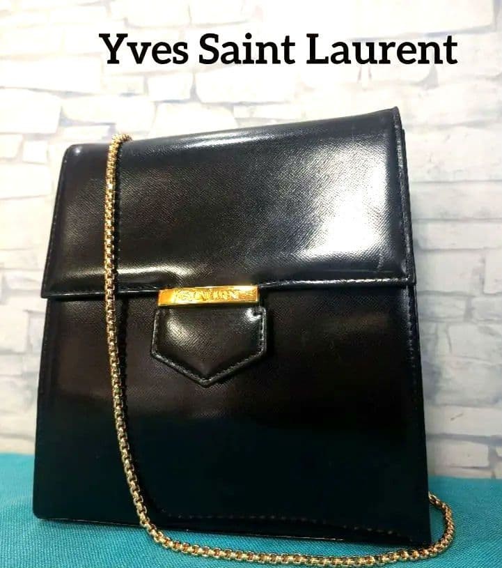 Yves Saint Laurent YSL Black Leather Crossbody Bag 8×8.3×2.8in Used