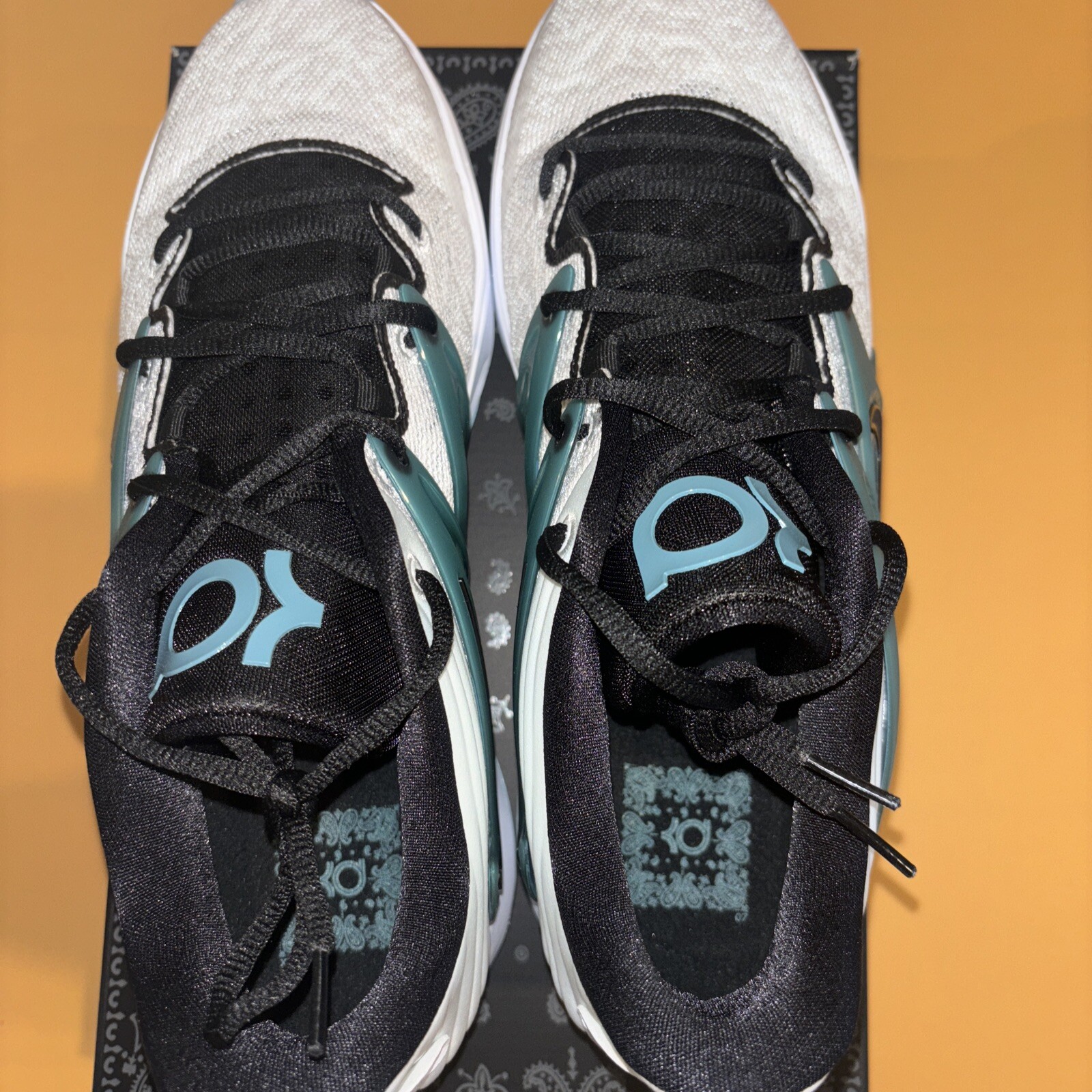 Nike KD 15 Photon Dust Teal Shoes Blue Men Size 12.5 KD15 FJ1216-100 Mariners
