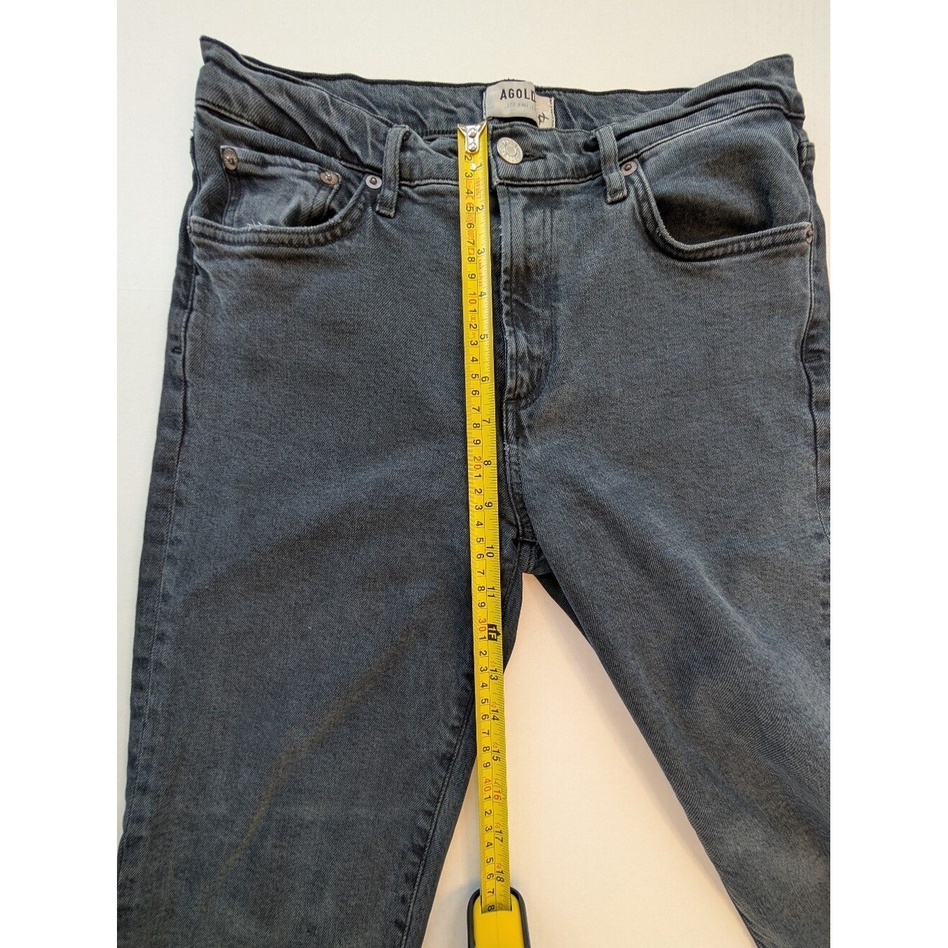 AGOLDE Toni Jean in Washed Black