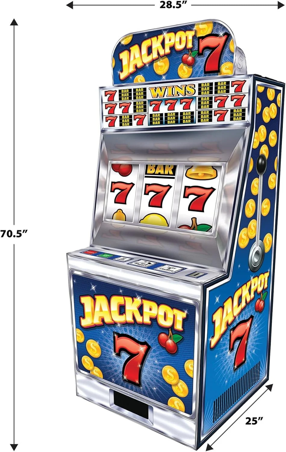 3D Slot Machine Stand Up Decoration – 12.75′ – Multicolor