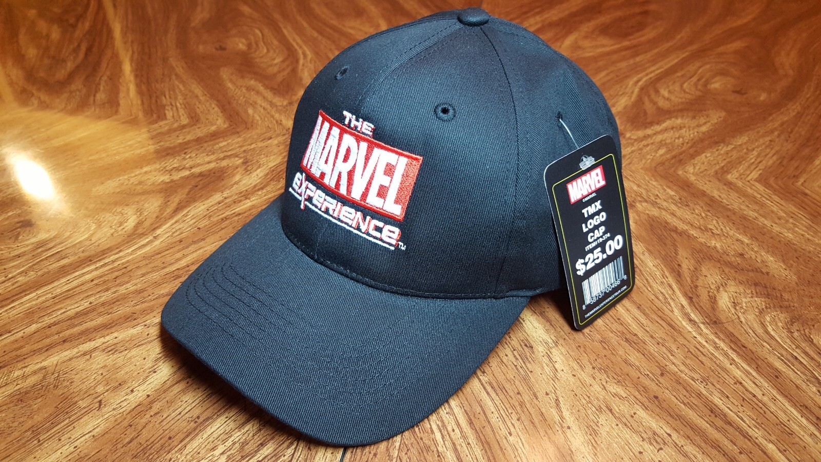 MARVEL LOGO CAP – Black Adjustable Size Hat -The Experience Convention Comic Con