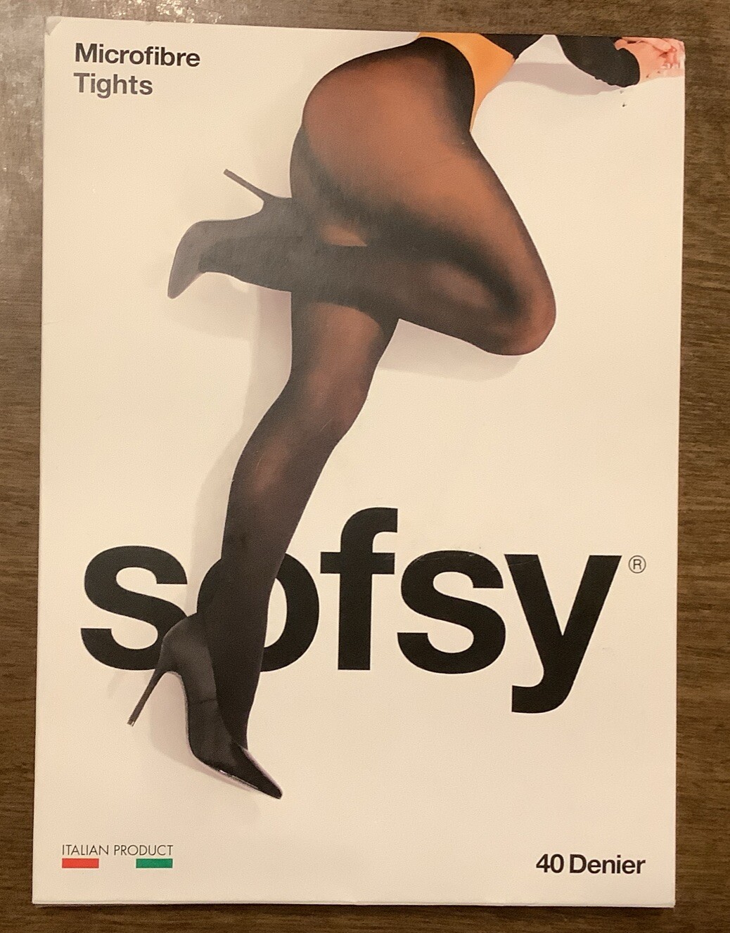 Sofsy Women’s Opaque Microfibre Tights 40 Denier Natural Size 3 Medium New