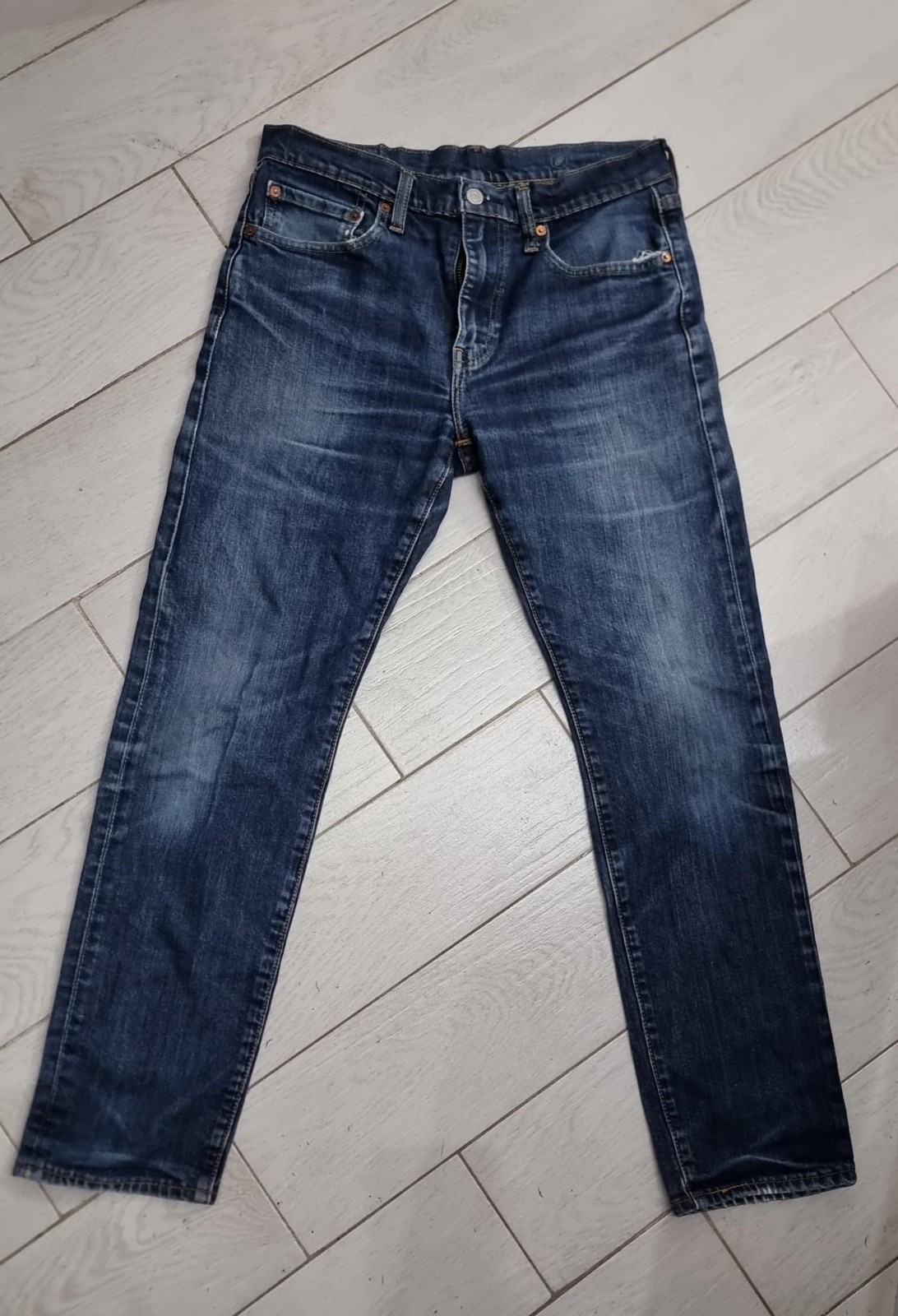 Levi Strauss & Co Men Dark Blue Jeans Classic Straight Cut Size L LSN11