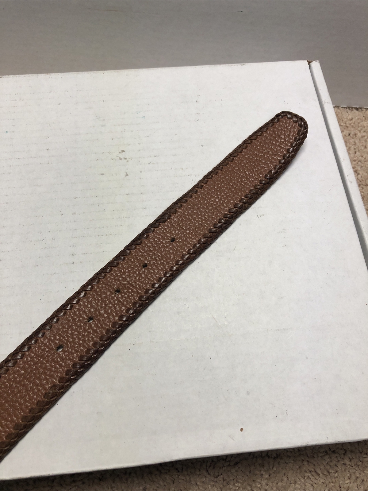 THE DIVINE TRIBE NYC OSTRICH BUCKLE WITH LEATHER BELT Size M 40 INCH