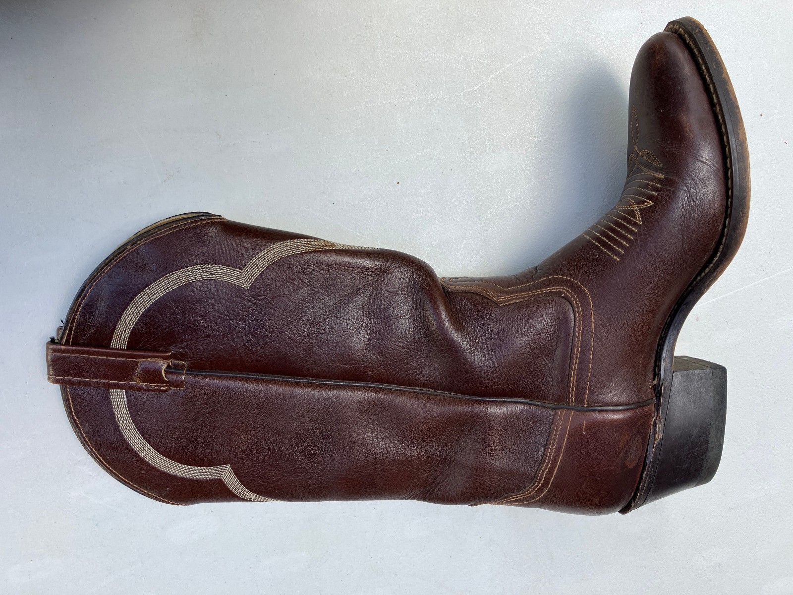 Cowboy western boots ACME 7D 7 D circle A vintage womens brown 1694