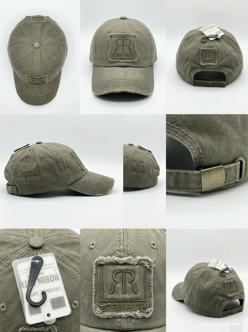 California Bear Embrodery Baseball Cap Washed Cotton Adjustable Unisex Adult Hat