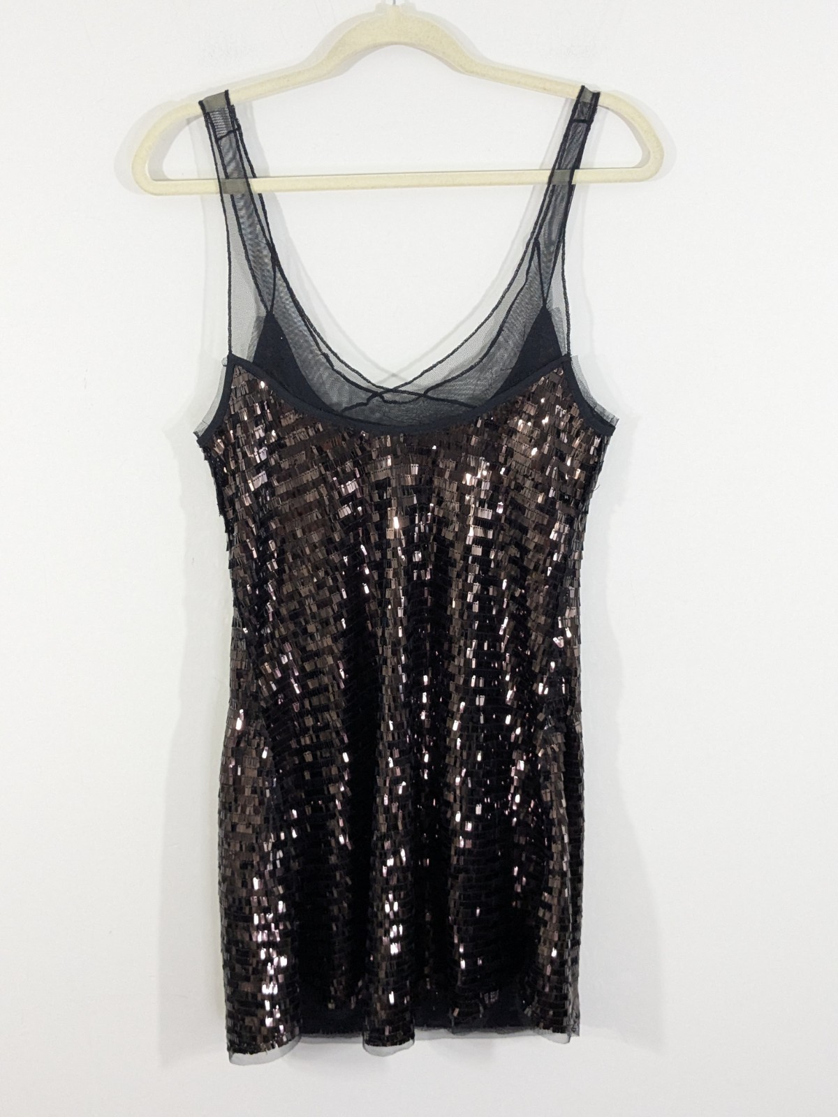 Intimately Free People NWT Disco Fever Mini Slipdress Black Combo Size Small