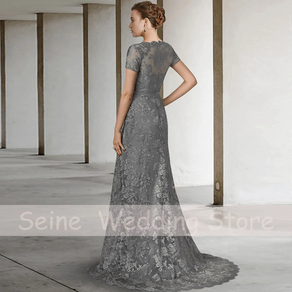 Customized Sexy Mother Of The Bride Dress Illusion Long Mermaid Evening Party