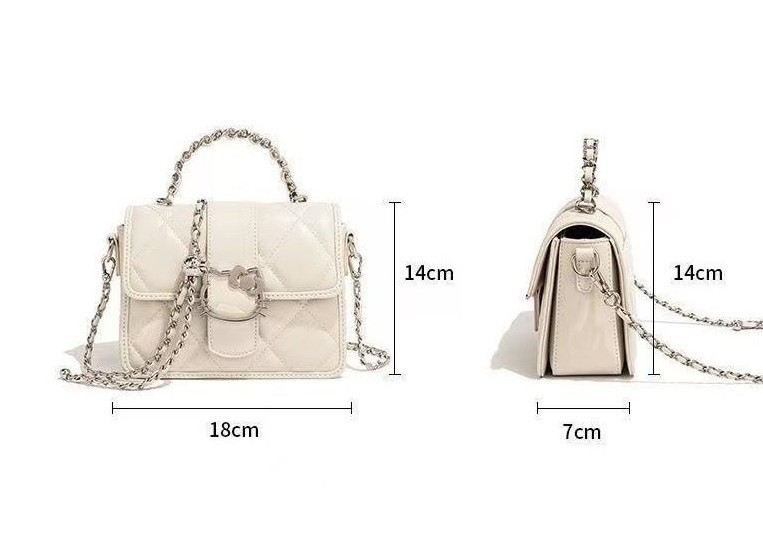 Sorpci Hello Kitty Large Crossbody Bag Quilted Shoulder Chain Tote Purse New