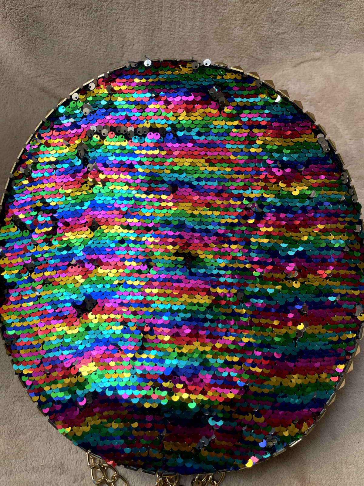 Hat Sequin Festival Military Punk Army Officer Cap 7 3/8″ Inner + Strap + Chains