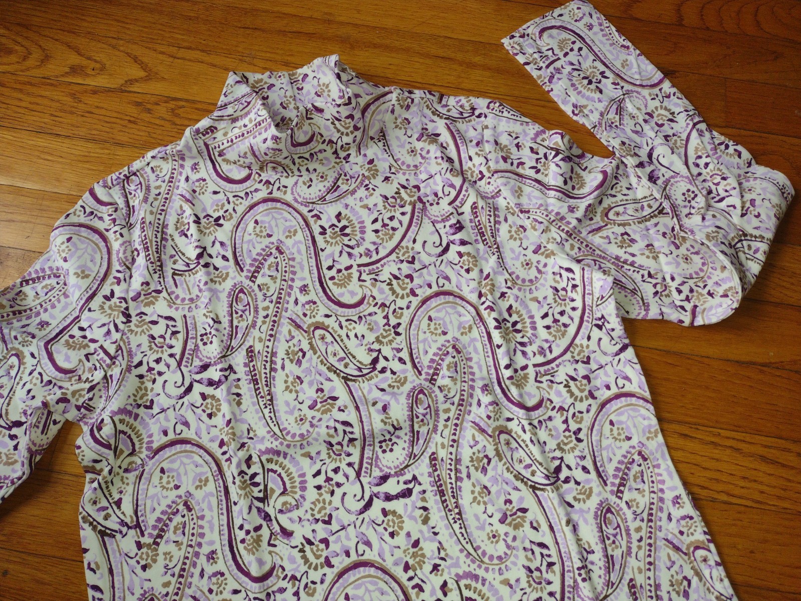 NWT Women’s Croft & Barrow 100% Cotton Long Sleeve Mock Neck Turtleneck Shirt