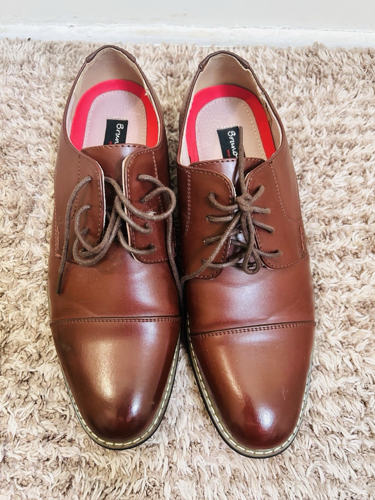 Bruno Marc Men’s Prince Dress Oxfords Cap Toe Size 10 Wide Width
