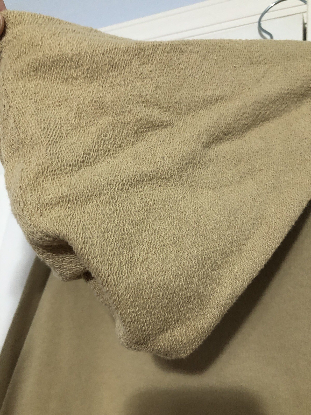 Seven7 Tan Hooded Sweatshirt Textured Hood Pocket Women’s Size XL