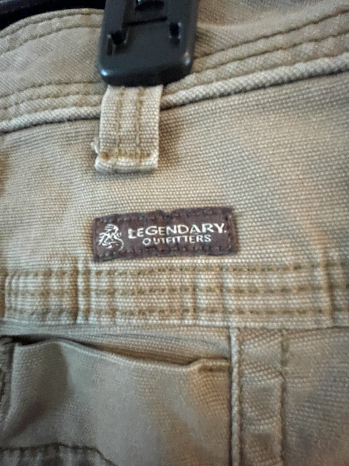 Legendary Outfitters Men’s Beige Canvas Stretch Straight Leg Pants 34W
