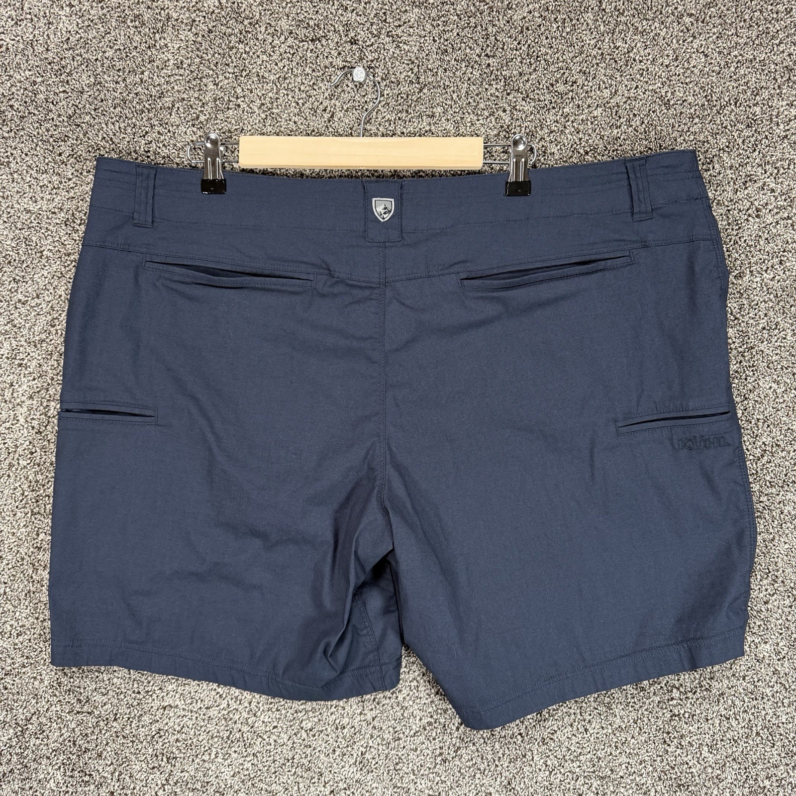 Kuhl Resistor Lite Chino Shorts Mens 42×7 Blue Performance Hiking Outdoor Cargo