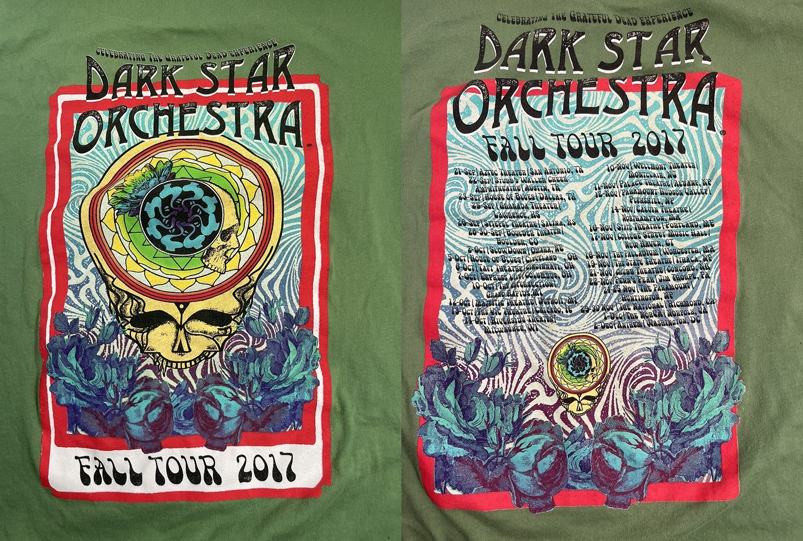 2 Sides Dark Star Orchestra Fall Tour 2017 Shirt Green Unisex S-6XL 1V1019