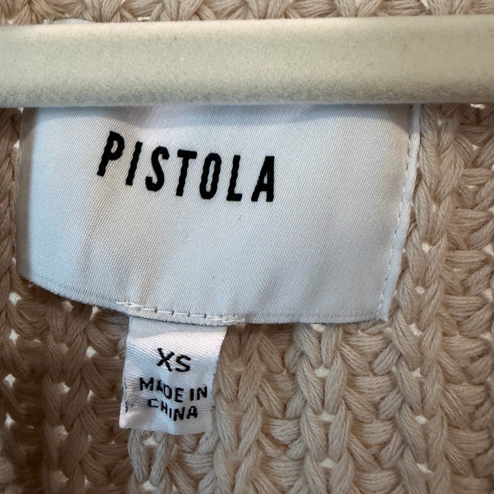 Pistola Revolve Kiran oversized sweater vest in ecru color. Size XS