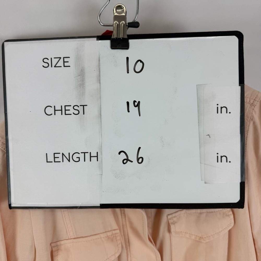 NEW Talbots Peach Utility Jacket Safari Style Cotton Blend Women’s Size 10