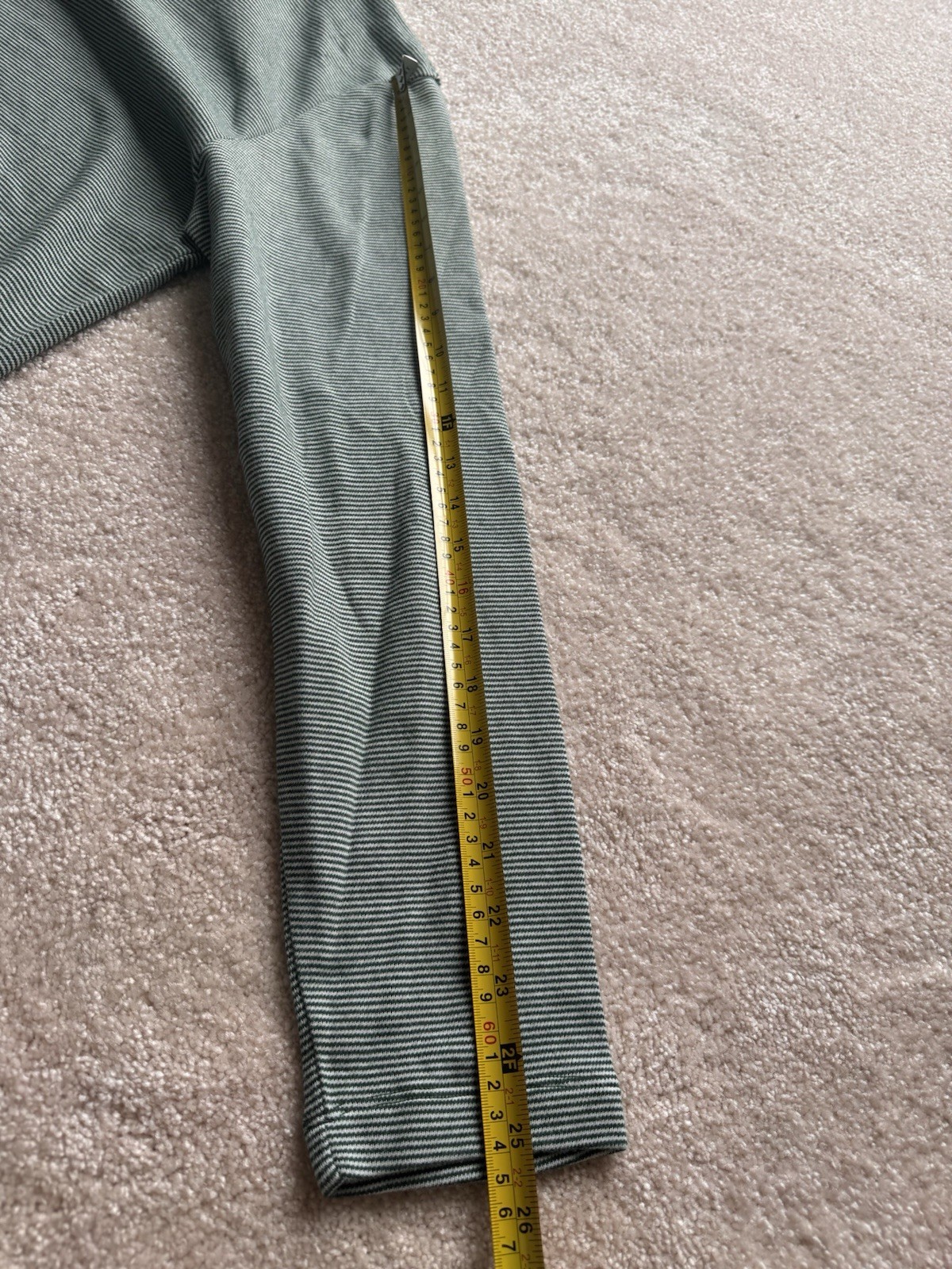 Todd Snyder Striped Interlock Turtleneck Large Juniper Green Cotton