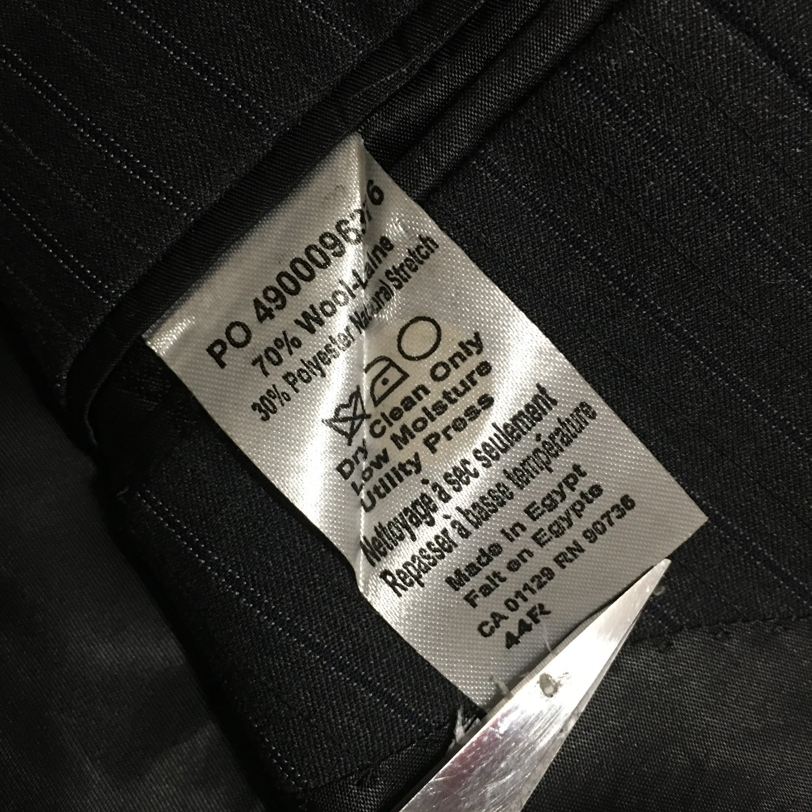 Lauren Ralph Lauren Wool 2pcs Suit Mens 44R Two Button Jacket Pants 36×29 Black