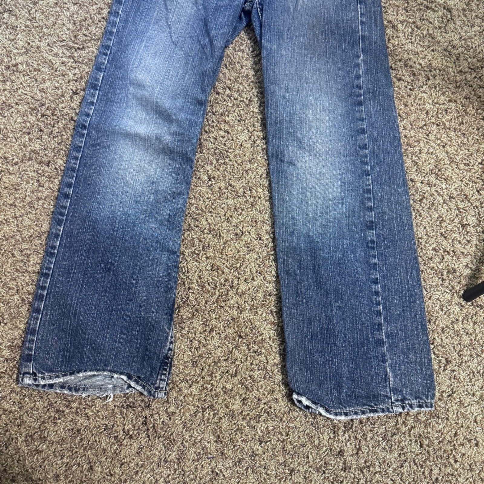 American Eagle Low Rise Bootcut Jeans Medium Wash Y2K Grunge 26×27