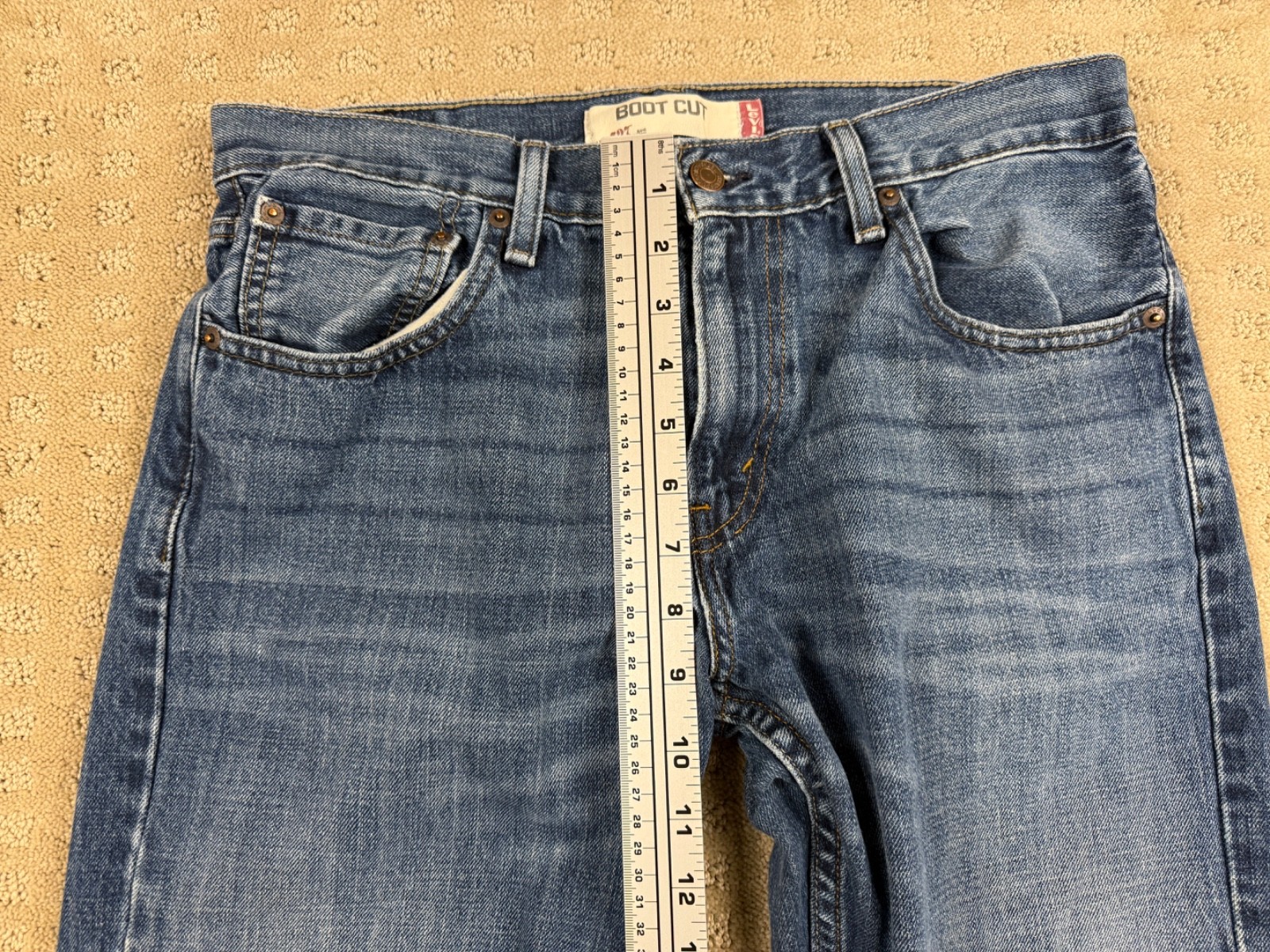 Men’s Levi’s 527 Bootcut Western Red Tab Blue Jeans Patchless 32×28 #1096
