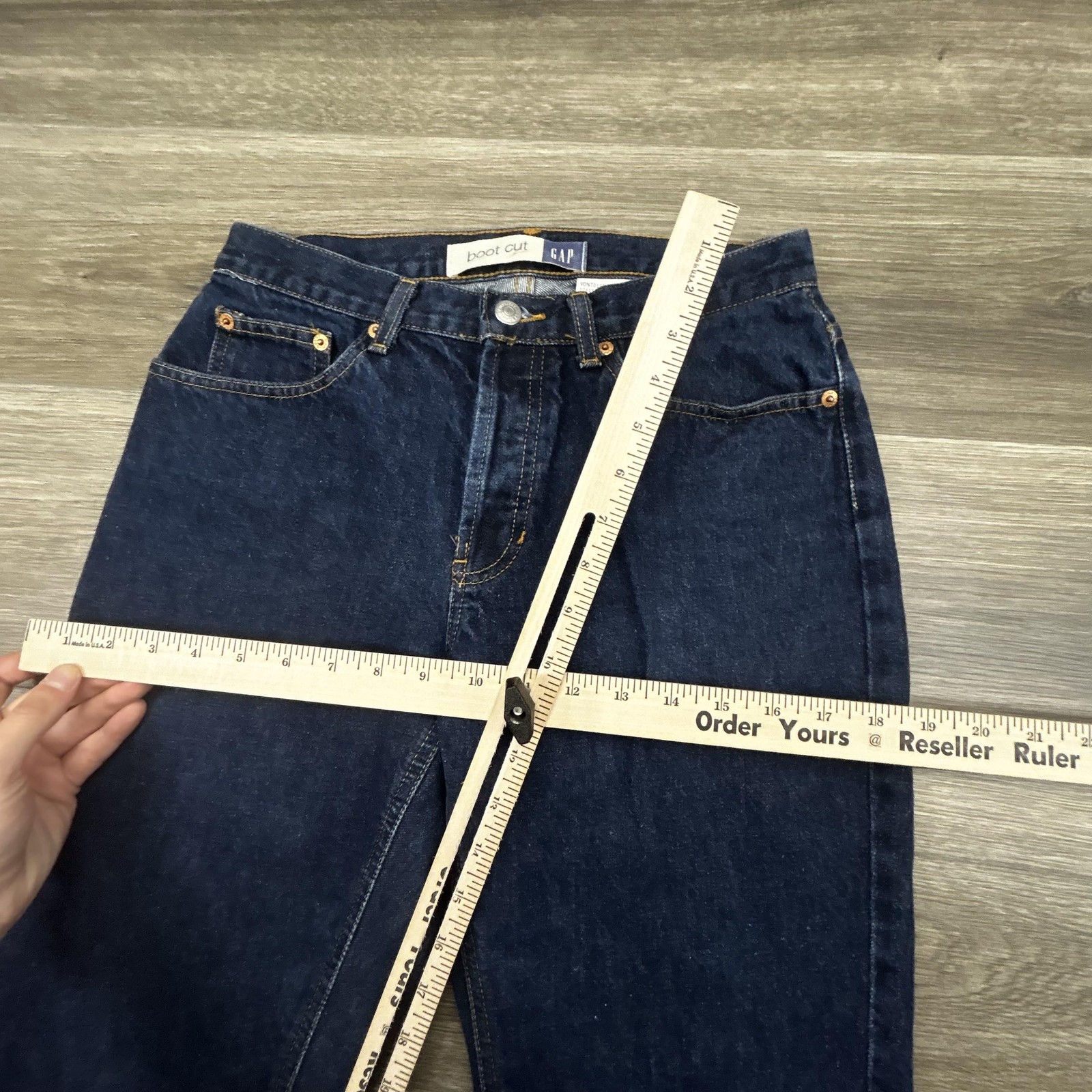 Vintage Gap Bootcut Jeans Womens 6 28×30 Dark Wash Blue Denim Made USA Western