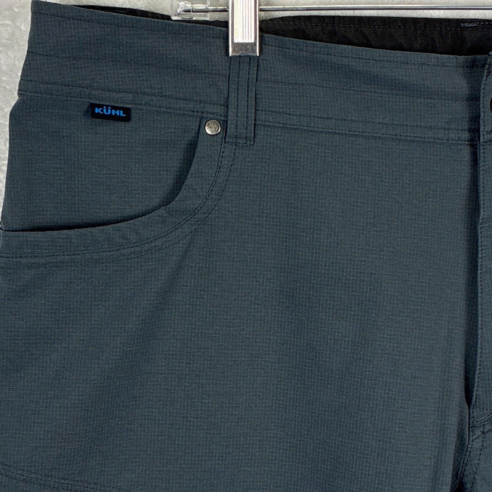Kuhl Shorts Men 40 Gray Silencr Cargo Ripstop Hiking Backpacking Trekking Preppy