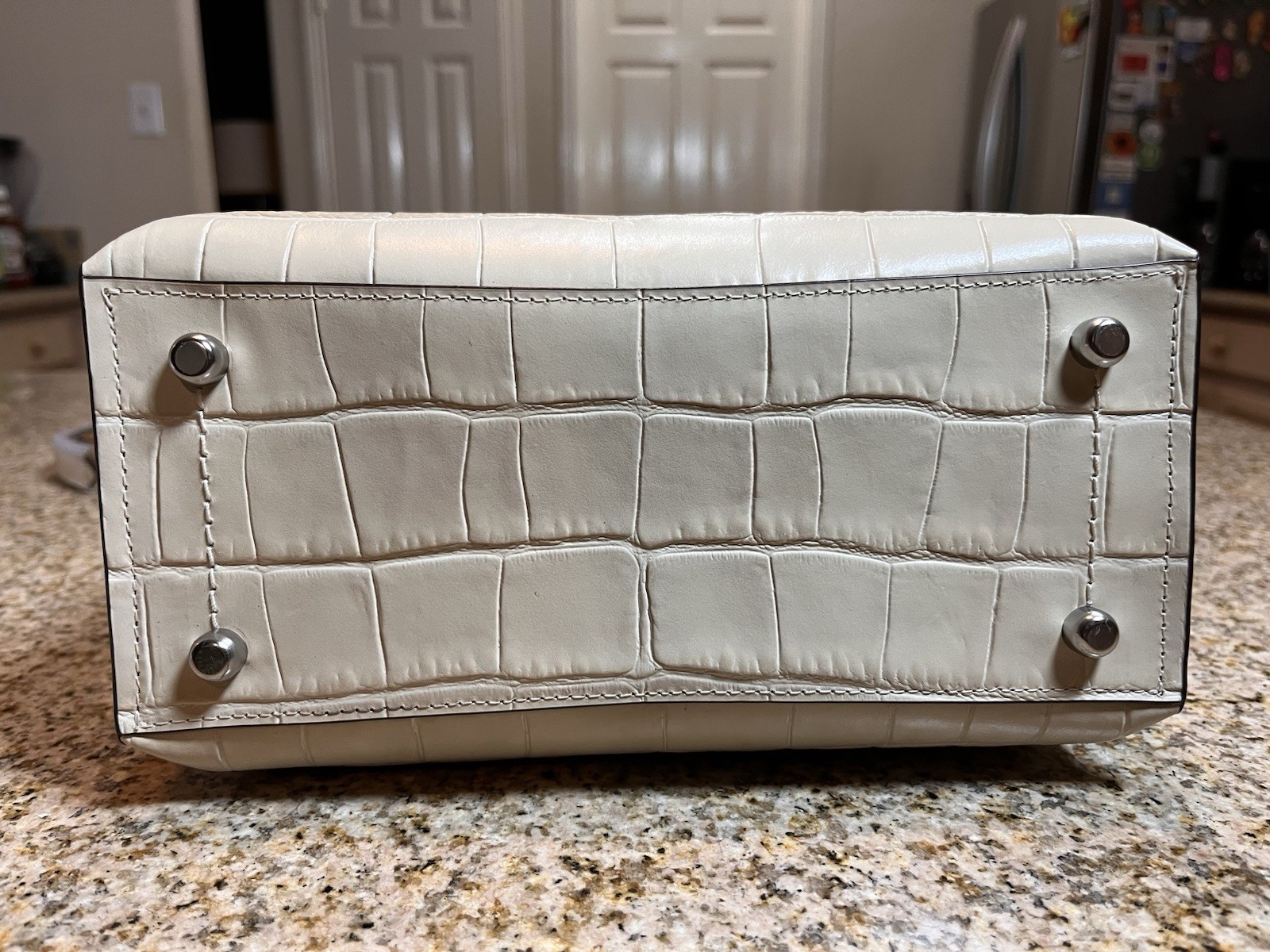 Coach Willow Tote 24 – Chalk, Embossed, Croc, Leather, NWT